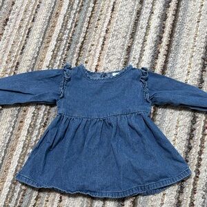 Little Co. Denim Long Sleeve Dress 3 Months